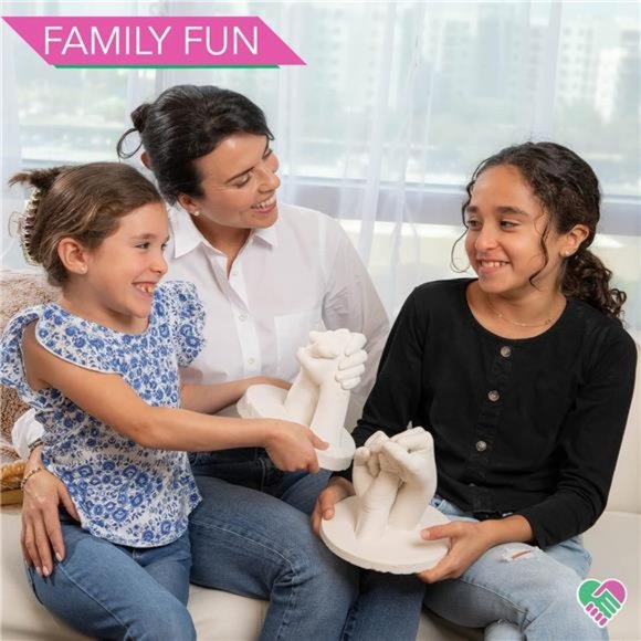 Luna Bean  Oversize XL Family Hand Casting Kit – Family Size Hand Molding Kit - Picture 2 of 5